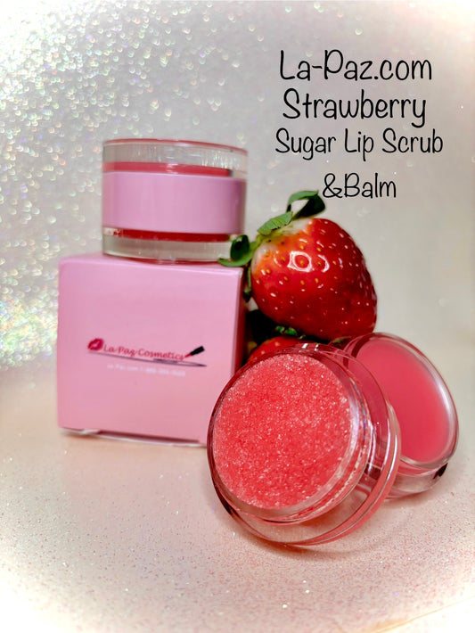 Sugar Lip Scrub with Lip Balm Strawberry