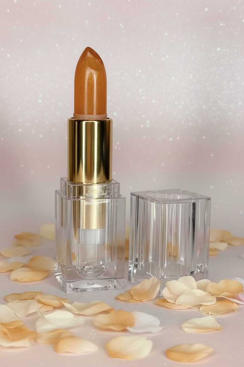 #6 Crystal Jelly Color-Changing Lipstick with cherry blossoms