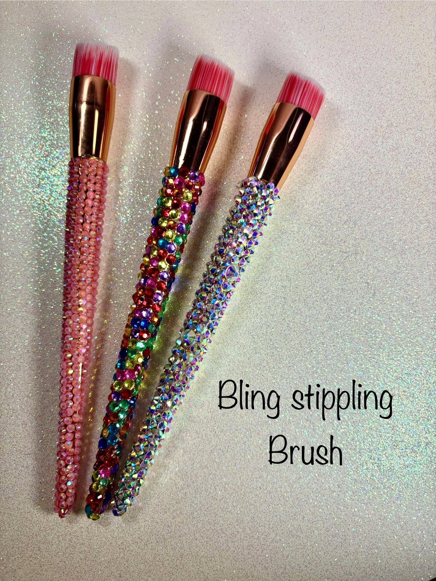 Bling rainbow stippling brush