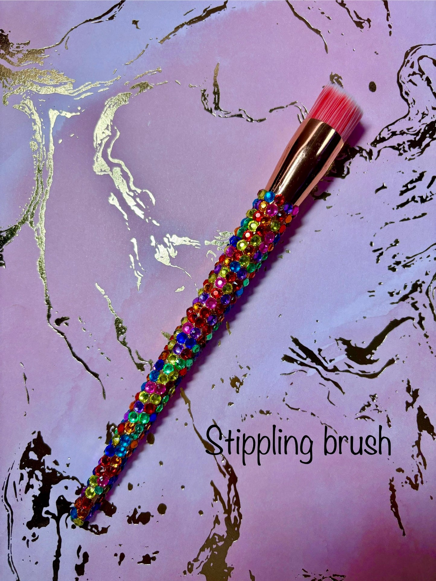 Bling rainbow stippling brush