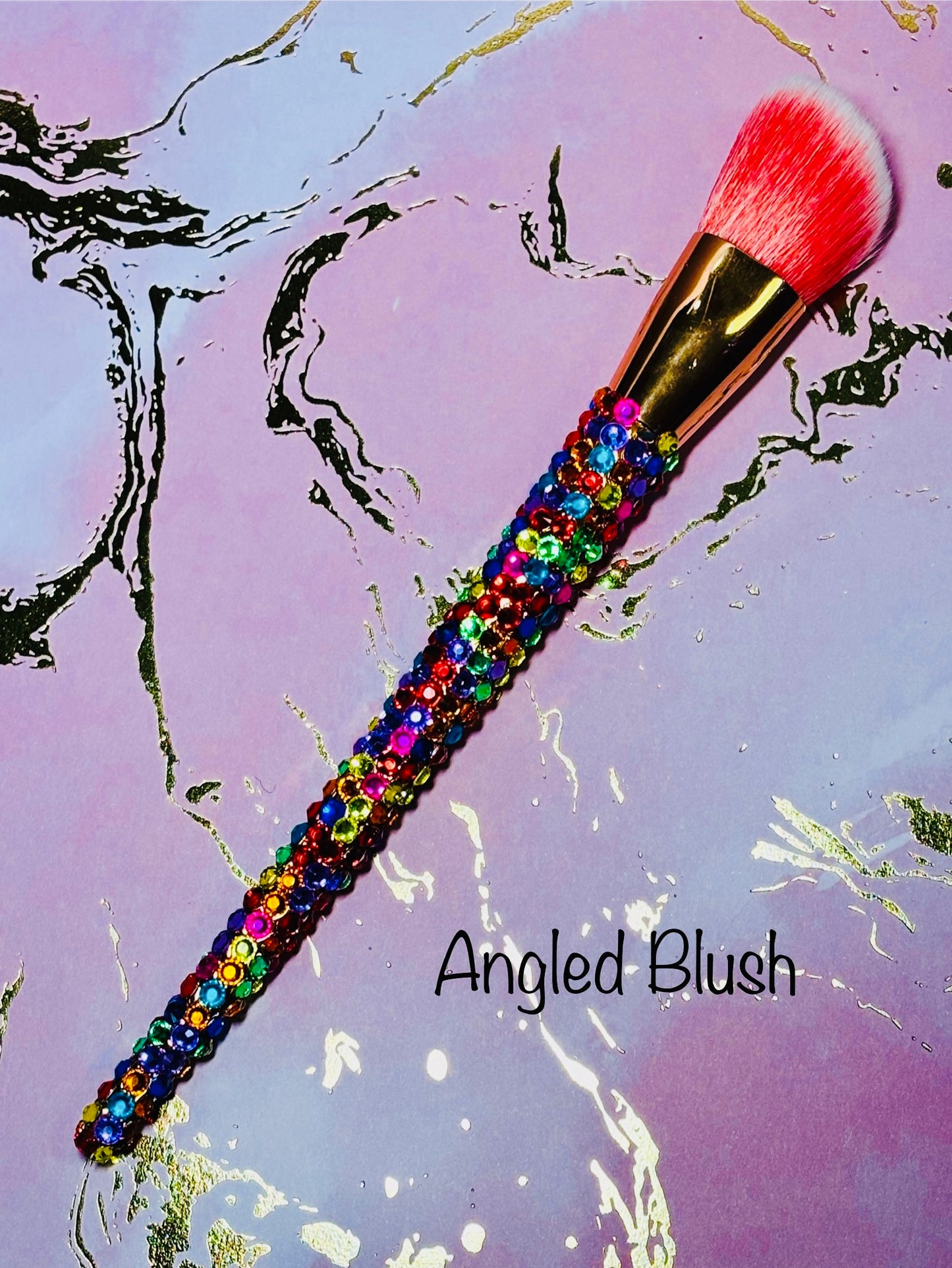 Bling Angled Blush Brush with Crystals