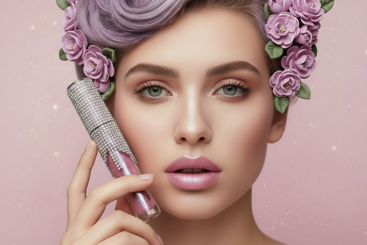Crystal Frosting Lip Gloss in Sugared Violets D20