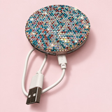 LED compact mirror with rechargeable cord