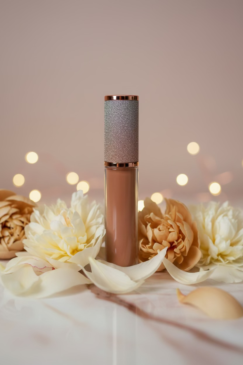 Nourishing Rainbow lip gloss in color Velvet Latte. Work wear color