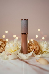 Nourishing Rainbow lip gloss in color Velvet Latte. Work wear color